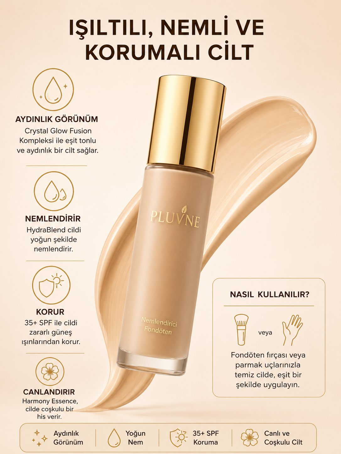 Pluvne® Doğal Işıltı Fondöteni