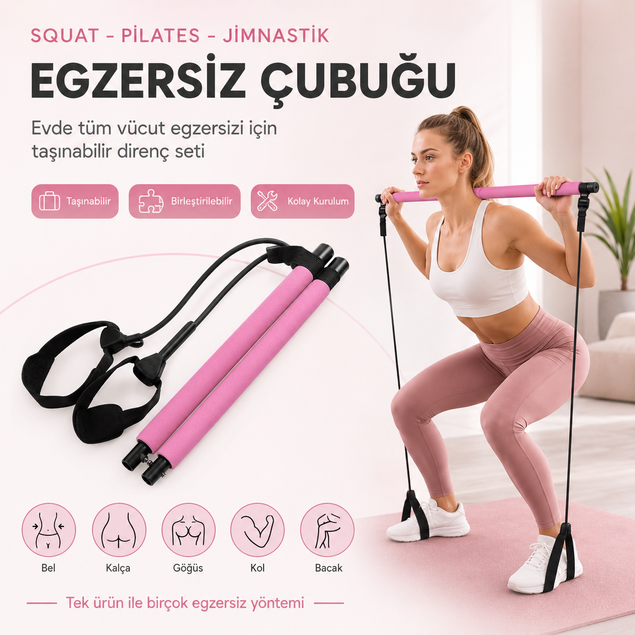 Pluvne® Pilates Bar Seti