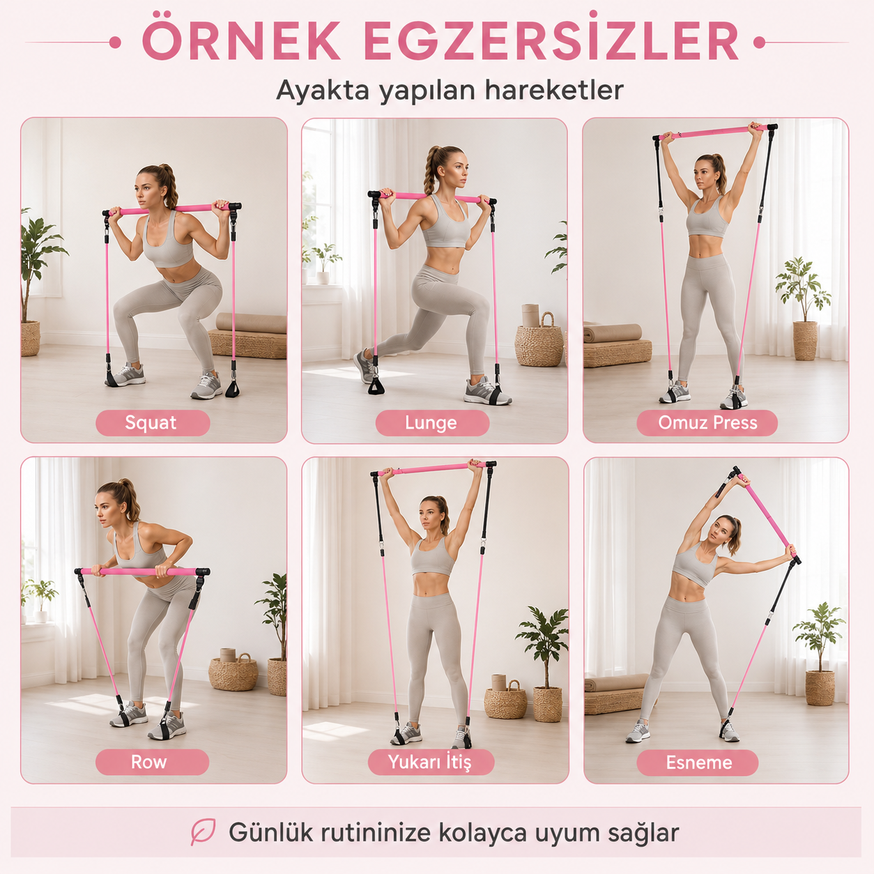 Pluvne® Pilates Bar Seti
