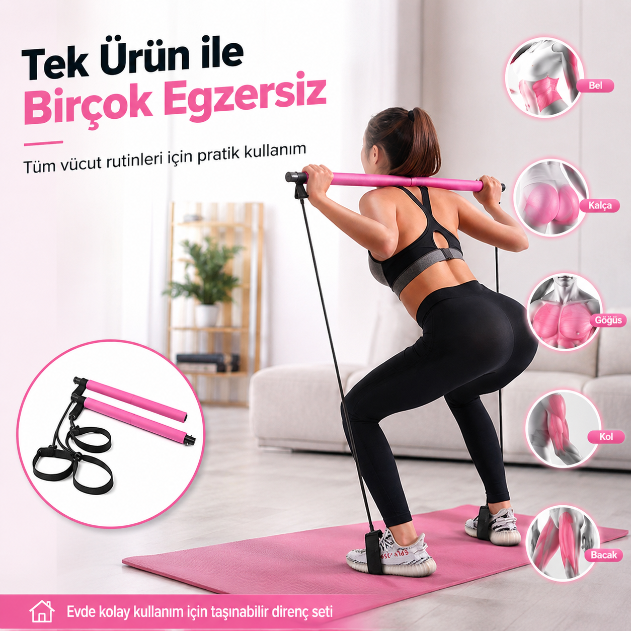 Pluvne® Pilates Bar Seti