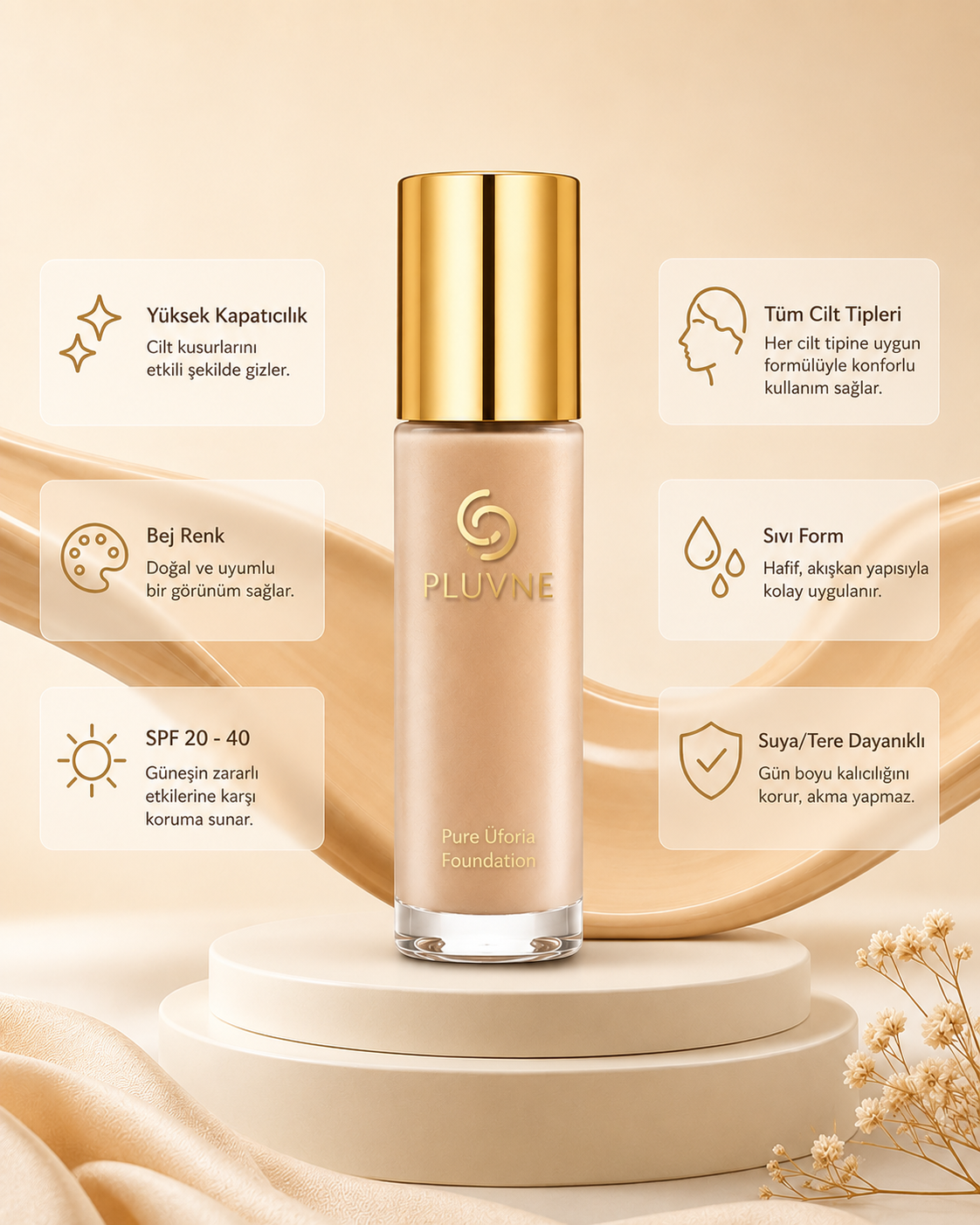 Pluvne® Doğal Işıltı Fondöteni